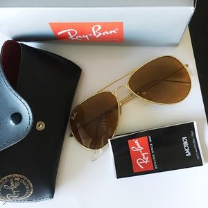 Ray Ban brown aviators sunglasses